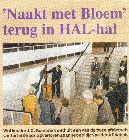Onthulling Naakt met Bloem 10 juni 1998